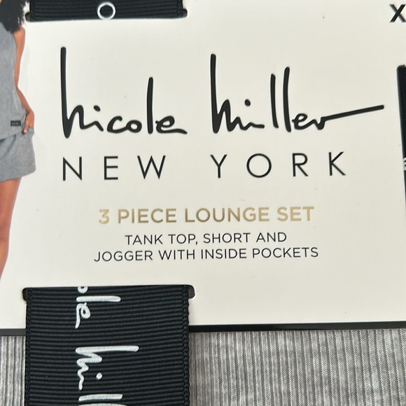 Nicole Miller 3 piece Ribbed Lounge/Pajama Set. Size XXL. NWT. - Picture 8 of 9